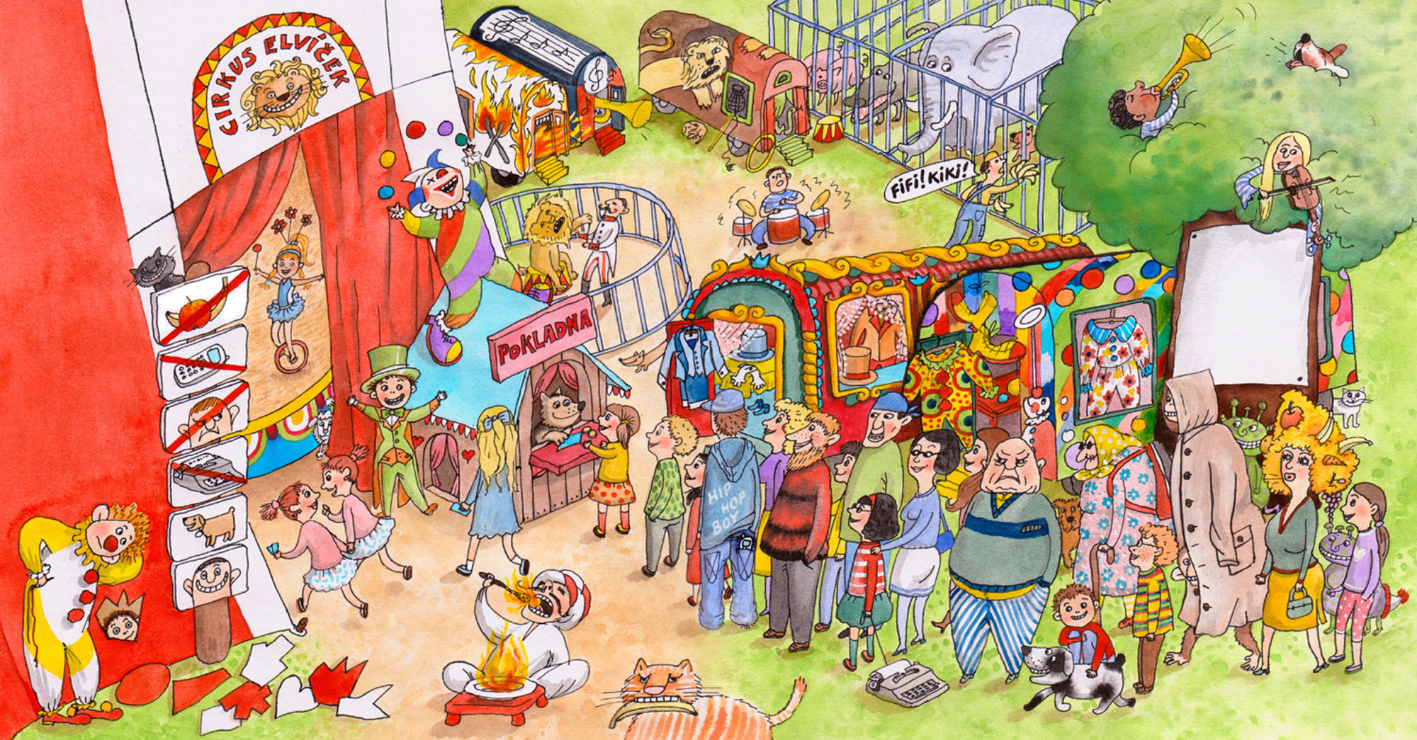 ilustrace PSH014. cirkus