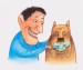 ilustrace 031: čištění psích zubů